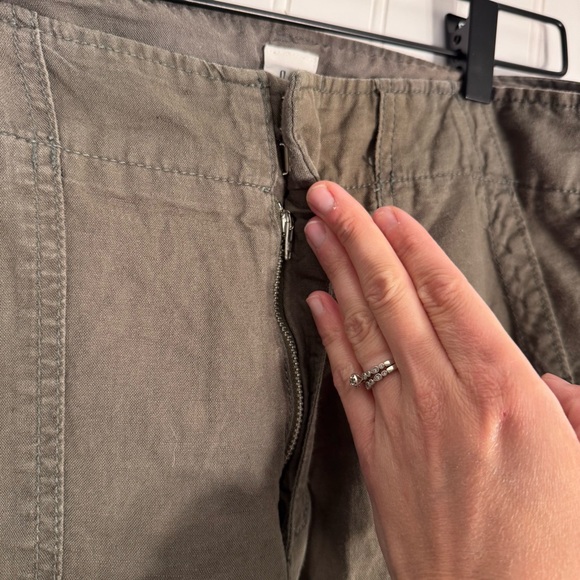 GAP Wide Leg Linen Cotton Blend Olive Green Pants Women’s Size 6 - Picture 5 of 10